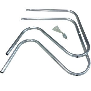 Kit Par De Braço Em Alumínio Slim Com Bucha Para Poltrona