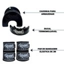 Ver imagem 2 de Kit 2 Pares Bandagem 3m e Protetor Bucal - PRETO
