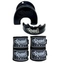 Ver imagem 1 de Kit 2 Pares Bandagem 3m e Protetor Bucal - PRETO