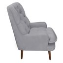 Ver imagem 2 de Poltrona Decorativa Lillian Suede Cinza - Dominic Decor
