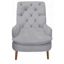 Ver imagem 3 de Poltrona Decorativa Lillian Suede Cinza - Dominic Decor