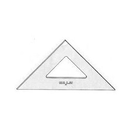 Esquadro Acrilico MOD.2532 45G. 32CM/2MM S/ESCAL - 1