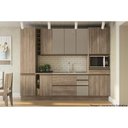 Ver imagem 3 de Cozinha Modulada Kappesberg Maxxi Nicho g741 c/ Tampo 40cm Nogal/Preto Brilho-Kappesberg