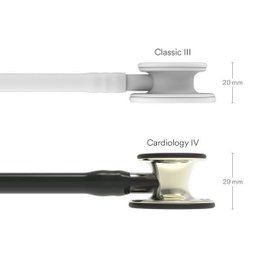 Estetoscopio 3m Littmann Cardiology Iv 6179 Preto com Champanhe Espelhado e Conector Preto - 4
