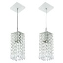 Ver imagem 1 de Kit 2 Lustre Pendente Clearcrillic Cristal Acrílico Branco