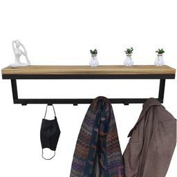 Kit Sapateira Sd 5001 Preta + Cabideiro 5005 Preto - 3