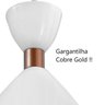 Lustre Pendente Moderno Tendência Califórnia Branco E Cobre - 3