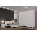 Ver imagem 1 de Guarda Roupa Canadá 6 Pts 100% Mdf Branco - Leifer