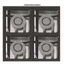 Ver imagem 2 de Fogão 4 Bocas Duplas 4bd M14 40x40 Perfil 6,5 Metalmaq