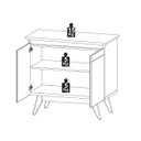 Ver imagem 5 de Buffet Classic 2 Portas Off-White com Freijó