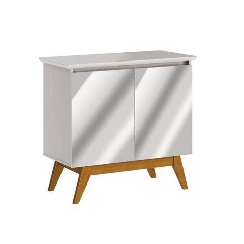 Buffet Classic 2 Portas Off-White e Espelho