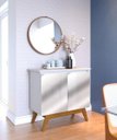 Ver imagem 2 de Buffet Classic 2 Portas Branco Acetinado e Espelho