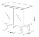 Ver imagem 6 de Buffet Classic 2 Portas Branco Acetinado e Espelho