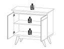 Ver imagem 5 de Buffet Classic 2 Portas Branco Acetinado e Espelho