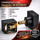 Ver imagem 4 de Kit 2 Acabamentos Quadrado para Registro 16 Estrias Preto Fs