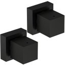 Ver imagem 1 de Kit 2 Acabamentos Quadrado para Registro 16 Estrias Preto Fs