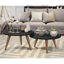 Ver imagem 1 de Conjunto Mesa de Centro e Mesa de Apoio Grazi - Preto