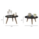 Ver imagem 2 de Conjunto Mesa de Centro e Mesa de Apoio Grazi - Preto