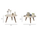 Ver imagem 2 de Conjunto Mesa de Centro e Mesa de Apoio Grazi - Off White