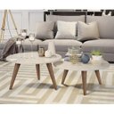 Ver imagem 1 de Conjunto Mesa de Centro e Mesa de Apoio Grazi - Off White