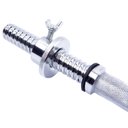 Ver imagem 4 de Barra Halter Maciça 40cm Recartilhada Com Rosca Yangfit