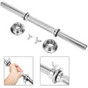 Ver imagem 3 de Barra Halter Maciça 40cm Recartilhada Com Rosca Yangfit