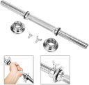 Ver imagem 4 de Barra Halter Maciça 40cm Recartilhada Com Rosca (Par) Yangfit