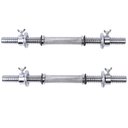 Ver imagem 2 de Barra Halter Maciça 40cm Recartilhada Com Rosca (Par) Yangfit
