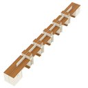 Ver imagem 7 de Estação de Trabalho 12 Lugares Office Smart 12 Mesas 10 Armários 4 Aparador - Off White e Cedro