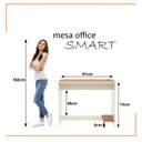 Ver imagem 2 de Estação de Trabalho 12 Lugares Office Smart 12 Mesas 10 Armários 4 Aparador - Off White e Cedro