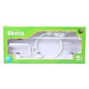 Ver imagem 2 de Kit Acessórios para Banheiro Abs Aluminio Brasil 5 Peças Branco