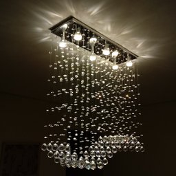 Lustre Teto Cristal Legítimo Alto Brilho Design Moderno - 2