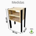 Ver imagem 2 de Mesa de Cabeceira em Madeira Maciça de Pinus