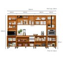 Ver imagem 2 de Cozinha Completa Modulada Retrô com Cristaleira 6 Peças 320cm Ravena Poliman Móveis