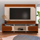Ver imagem 1 de Rack com Painel para Tv até 86 Polegadas Seleto 2 Portas Cedro/off White - Pnr Móveis
