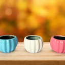Ver imagem 3 de Kit 3 Vasos Decorativos de Cerâmica Coloridos – Sala, Varanda, Escritório, Plantas e Flores
