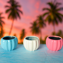 Ver imagem 2 de Kit 3 Vasos Decorativos de Cerâmica Coloridos – Sala, Varanda, Escritório, Plantas e Flores