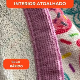 Roupão Aveludado Lepper Estampado Personagens Infantil a Casa Mágica da Gabby M - 5