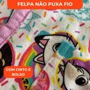 Ver imagem 3 de Roupão Aveludado Lepper Estampado Personagens Infantil a Casa Mágica da Gabby M
