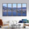Kit 5 Quadros 90x150cm Coleção Zatiak Paisagem Rio de Janeiro Brasil Canvas Flutuante Marrom - Oppen - 2