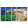 Kit 5 Quadros 90x150cm Coleção Zatiak Rocha do Algarve Canvas Flutuante Natural - Oppen House - 1