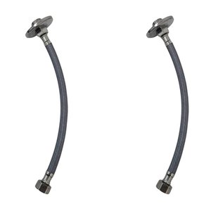 Kit 2 Engate Mangueira Flexível Trançado 60cm Alta Pressão