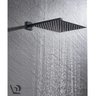 Kit Chuveiro Banheiro Square Preto C/ Acabamento Monocomando - 4