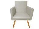 Ver imagem 2 de Poltrona Decorativa Nina Corino Bege Pés Madeira Mz Decor