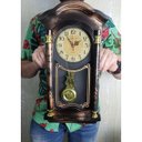 Ver imagem 3 de Relógio Modelo Antigo De Parede Com Pêndulo Retrô