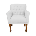 Ver imagem 1 de Poltrona Estofada Para Recepção Anitta Suede Branco DL Decor