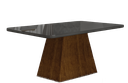 Ver imagem 1 de Mesa de Jantar Slim Retangular Tampo MDF/Vidro 120cm Pampulha New Moveis Leifer Braúna/Chumbo, Copo