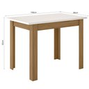Ver imagem 5 de Conjunto Sala de Jantar Mesa Retangular 108cm Bellagio e 4 Cadeiras Clara Carvalho/off White - Polim