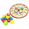 Relógio Pedagógico Educativo Brinquedo Palhacinho Em Madeira - 5