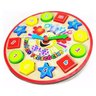 Relógio Pedagógico Educativo Brinquedo Palhacinho Em Madeira - 8